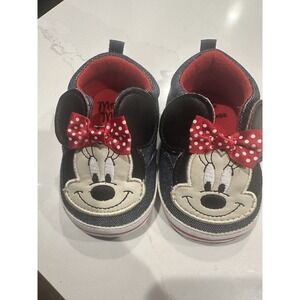 Disney Minnie Mouse Girls Infant Baby or Crib Shoes Size 6-9 Months Pre-owned